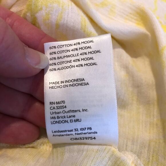 Anthropologie Pilcro yellow white floral v neck knit top size Extra Large XL - Picture 10 of 15